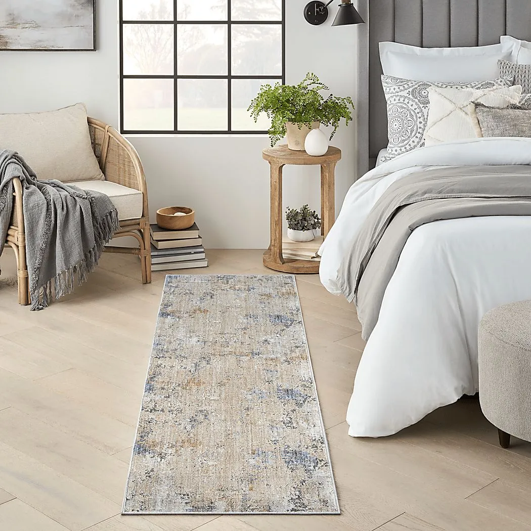 Crique Beige 2'2 x 8' Runner Rug