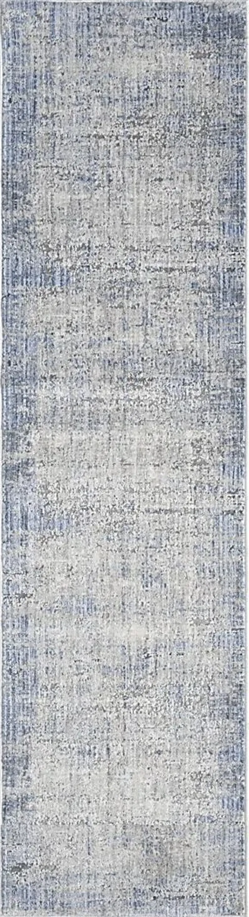 Boumur Blue 2'2 x 8' Runner Rug