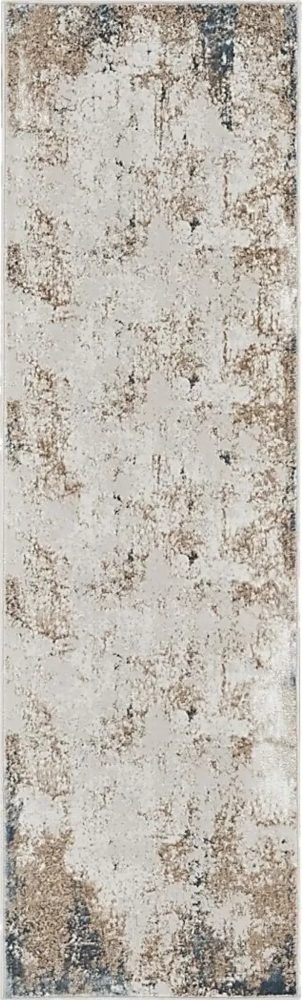 Lorsan Taupe/Multi 2'3 x 7'6 Runner Rug
