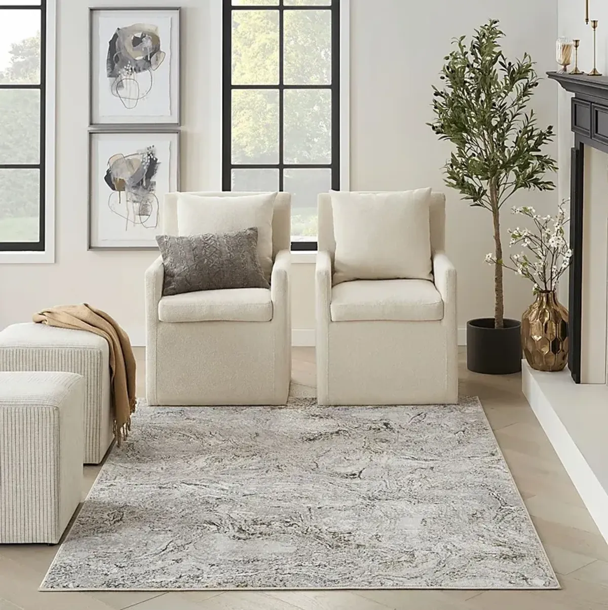 Woodport Gray 3'11 x 5'11 Rug
