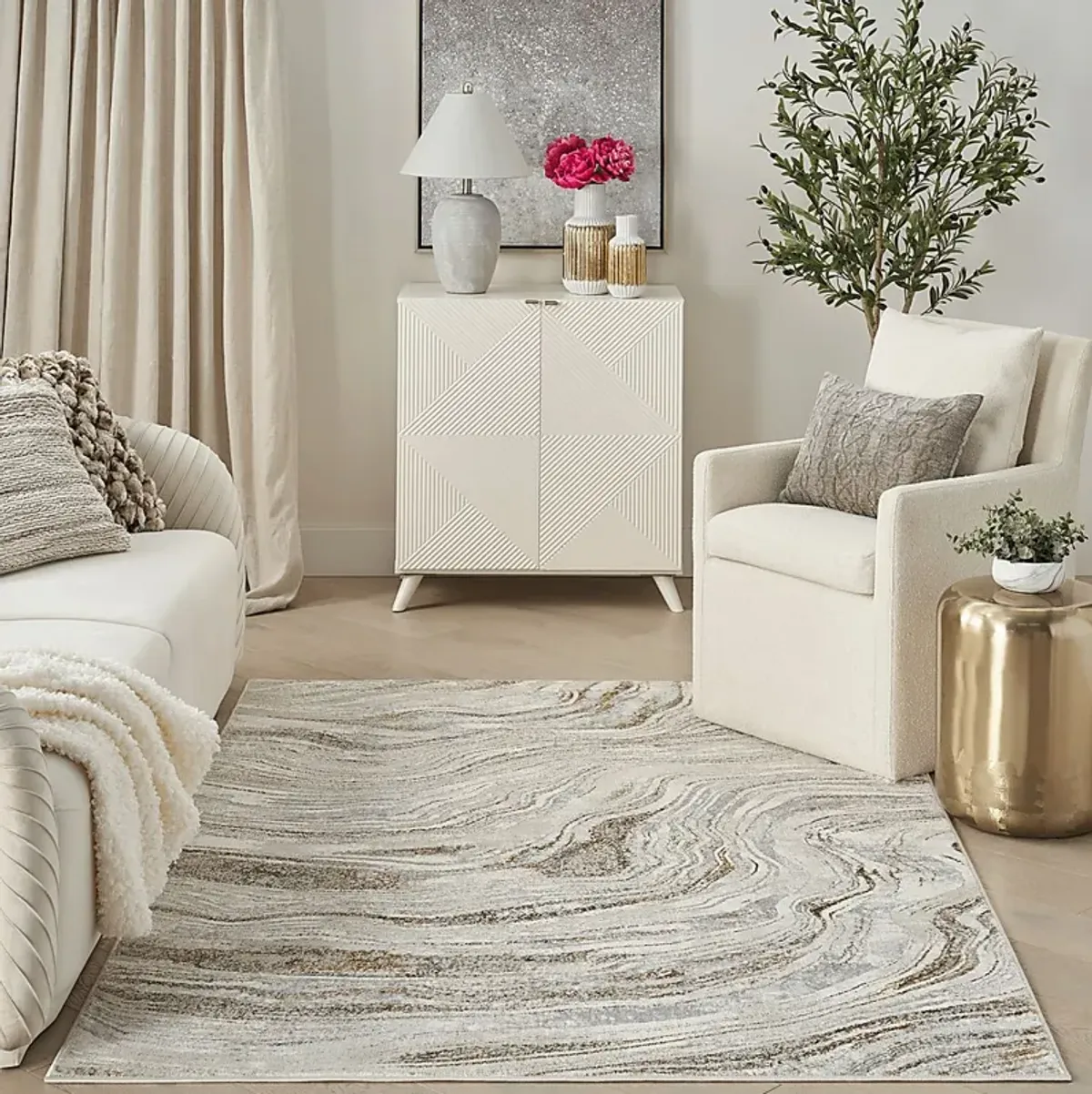 Caulgan Gray/Gold 3'11 x 5'11 Rug