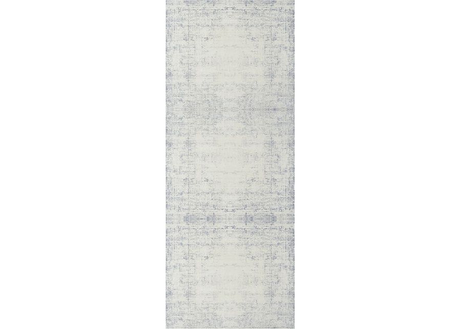 Baturu Blue/Gray 2' x 5' Runner Rug