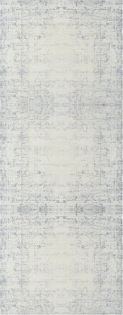 Baturu Blue/Gray 2' x 5' Runner Rug