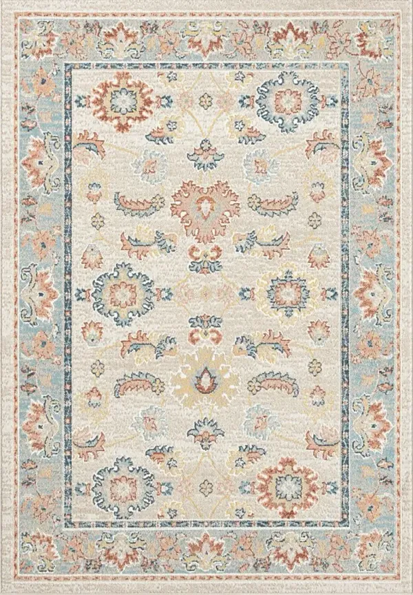 Manu Blue/Ivory 3'11 x 6' Rug