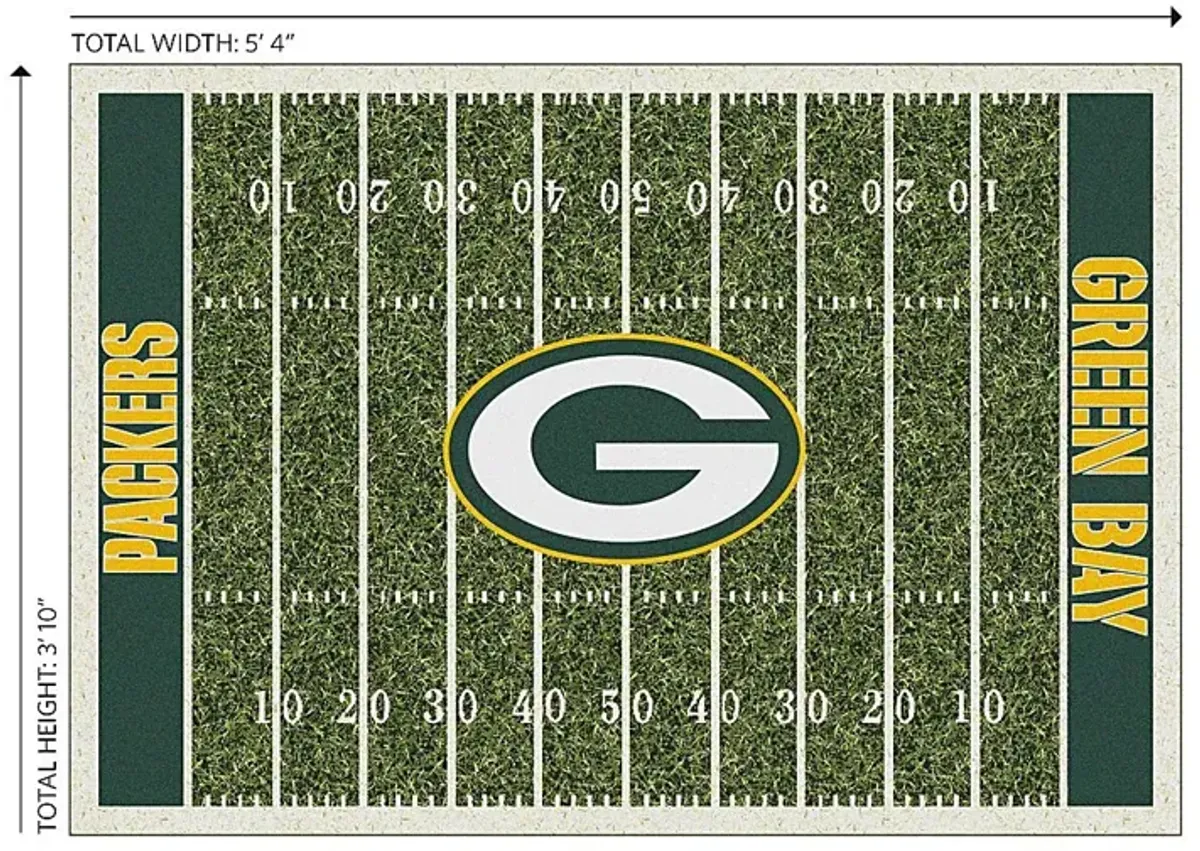 Green Bay Packers Green 4' x 6' Rug