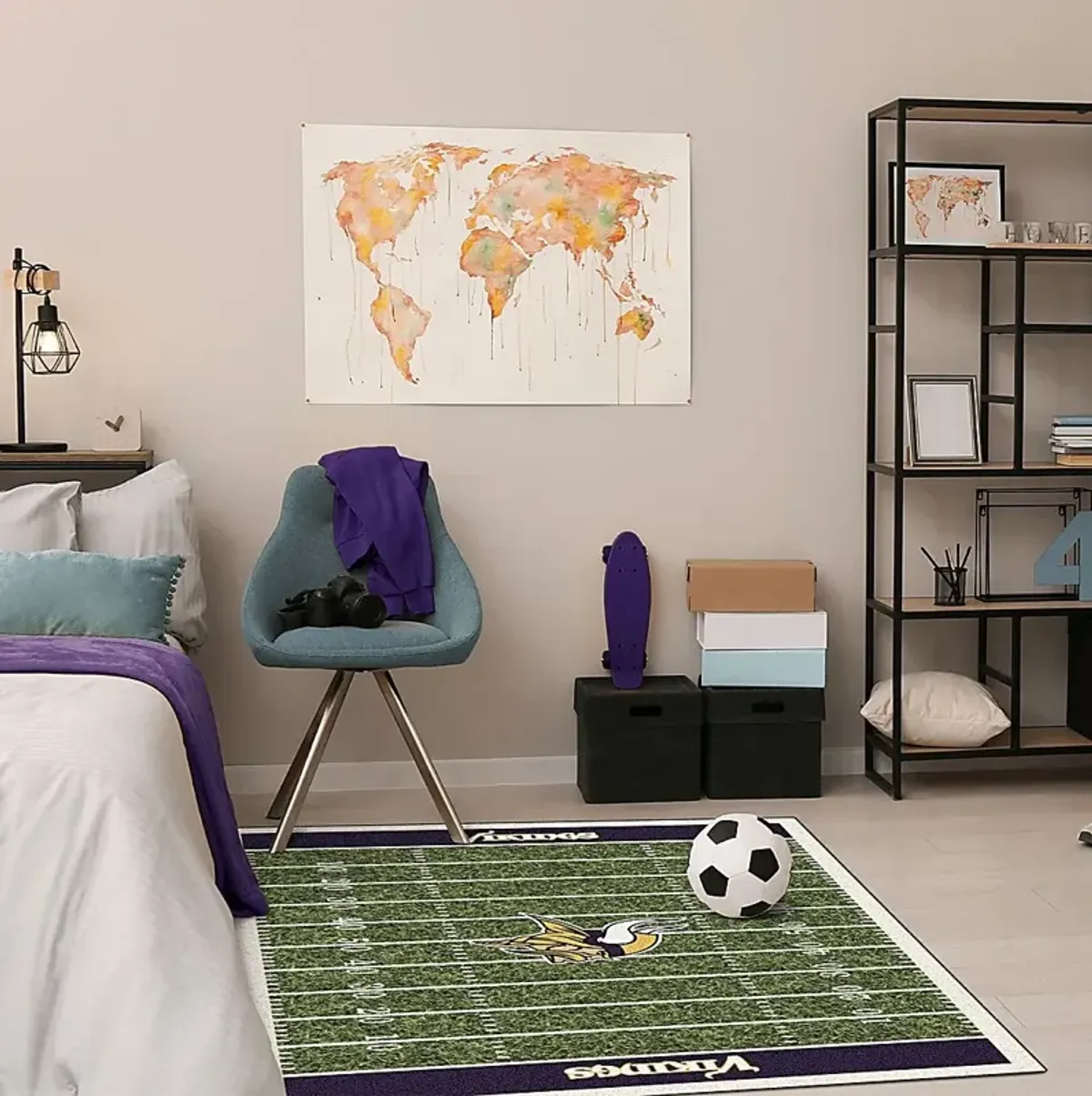 Minnesota Vikings Green 4' x 6' Rug
