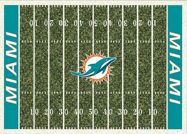 Miami Dolphins Green 4' x 6' Rug