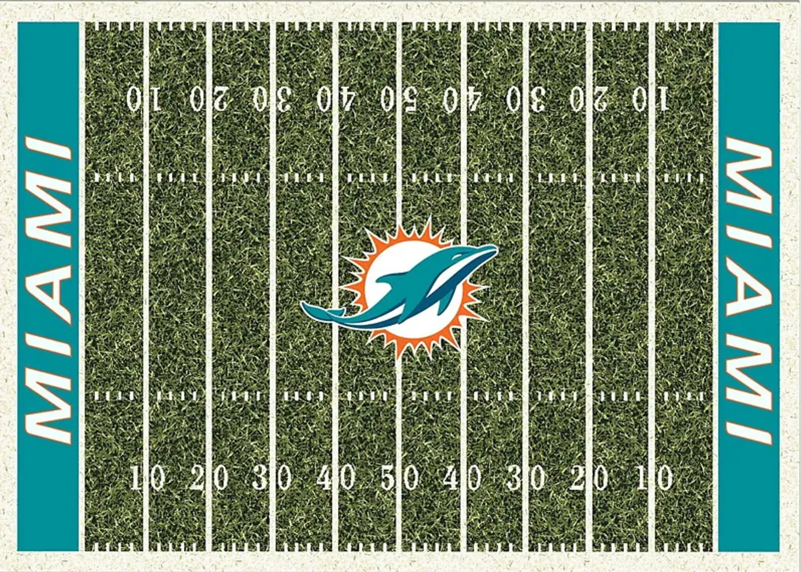 Miami Dolphins Green 4' x 6' Rug