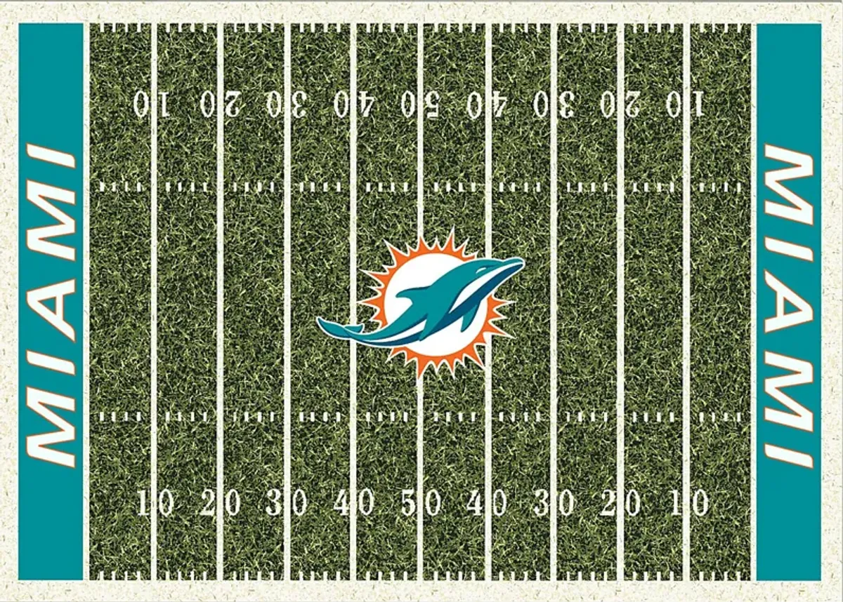 Miami Dolphins Green 4' x 6' Rug