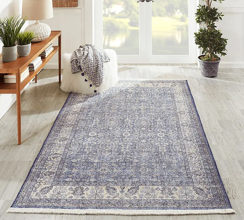 Roseris Blue 3' x 5' Rug