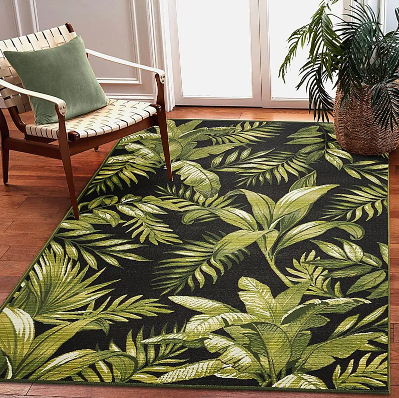 Guthrie Black 4'10 x 7'6 Indoor/Outdoor Rug