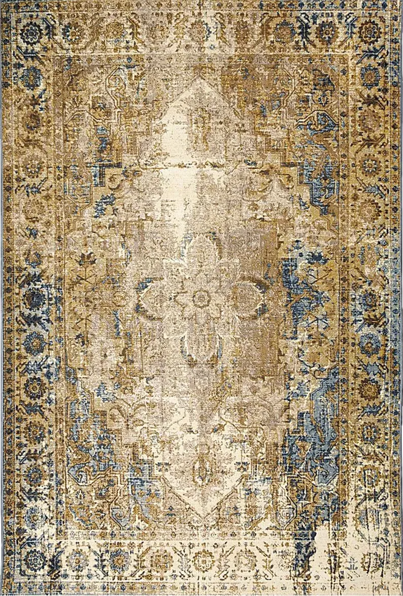 Seward Blue 4'10 x 7'6 Indoor/Outdoor Rug