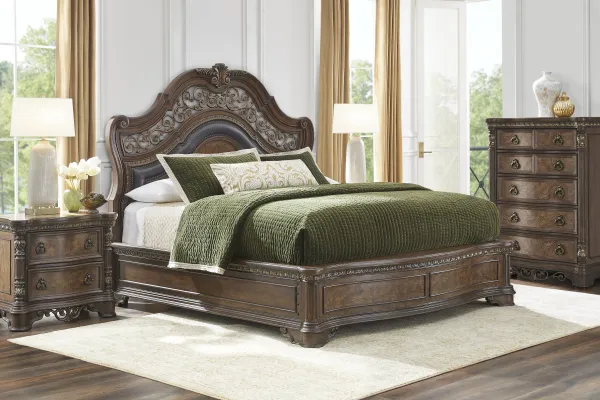 Yorkshire Manor Brown 5 Pc Queen Panel Bedroom