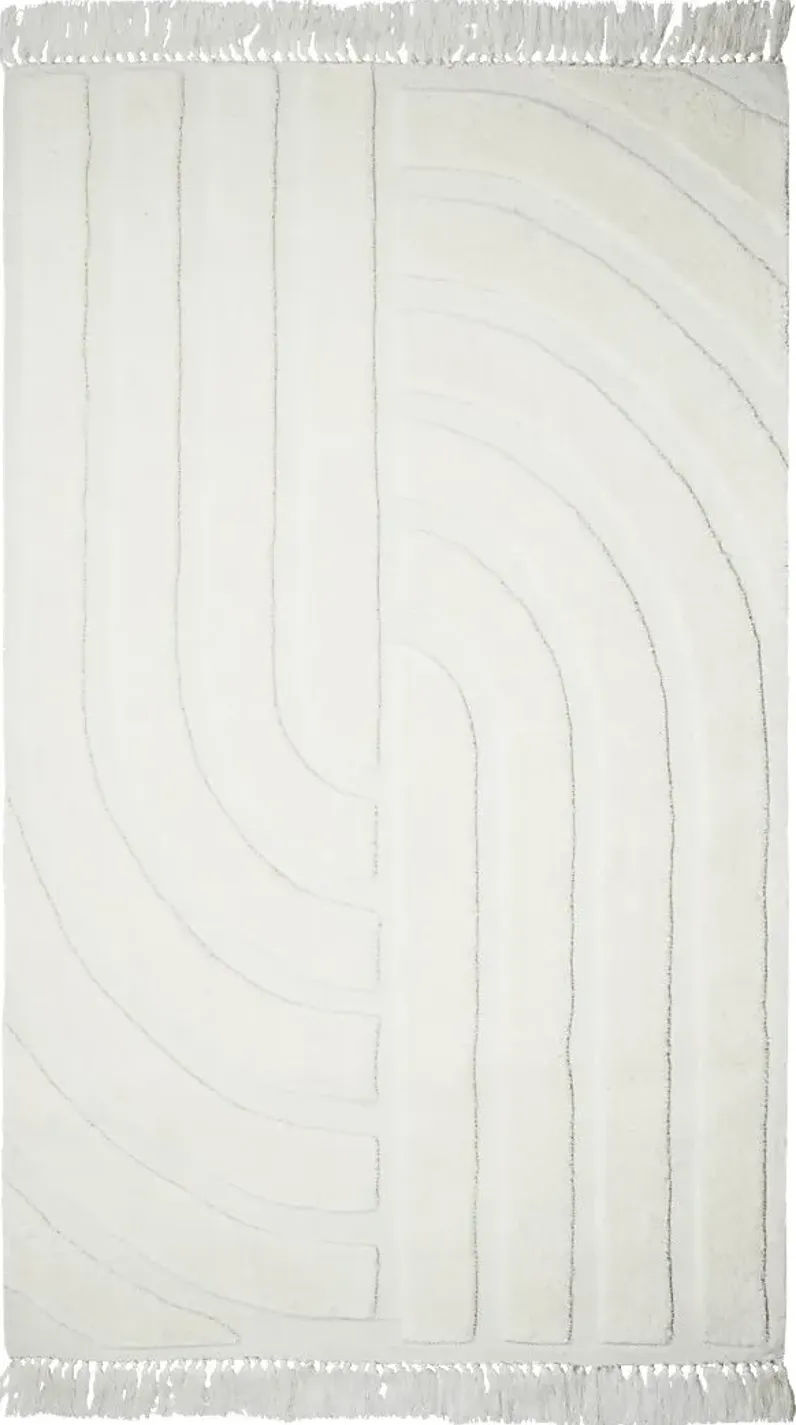 Hemdale White 5' x 8' Rug