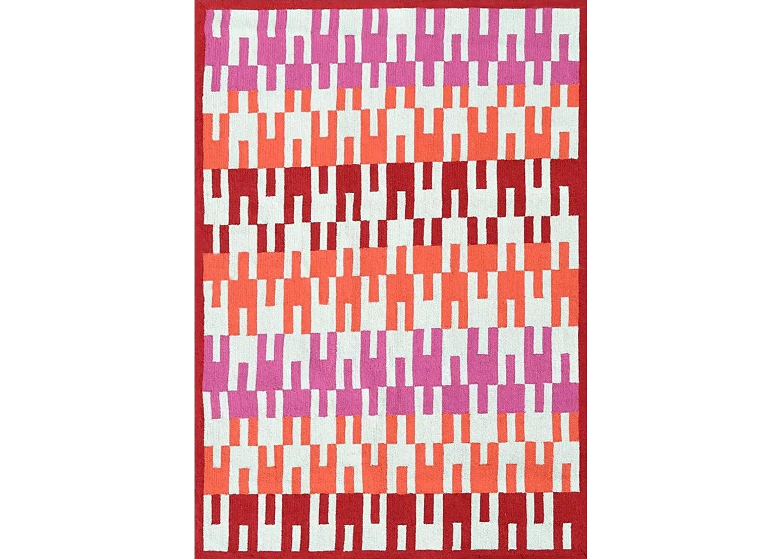 Berhere Pink 5' x 8' Indoor/Outdoor Rug