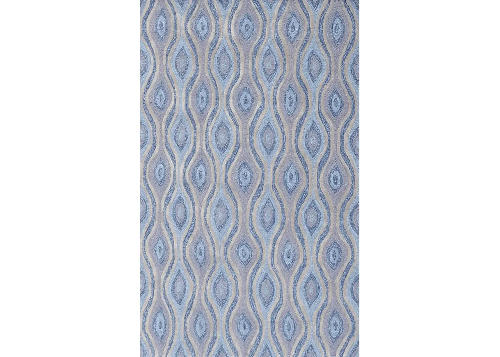 Qantuo Blue 5' x 8' Indoor/Outdoor Rug