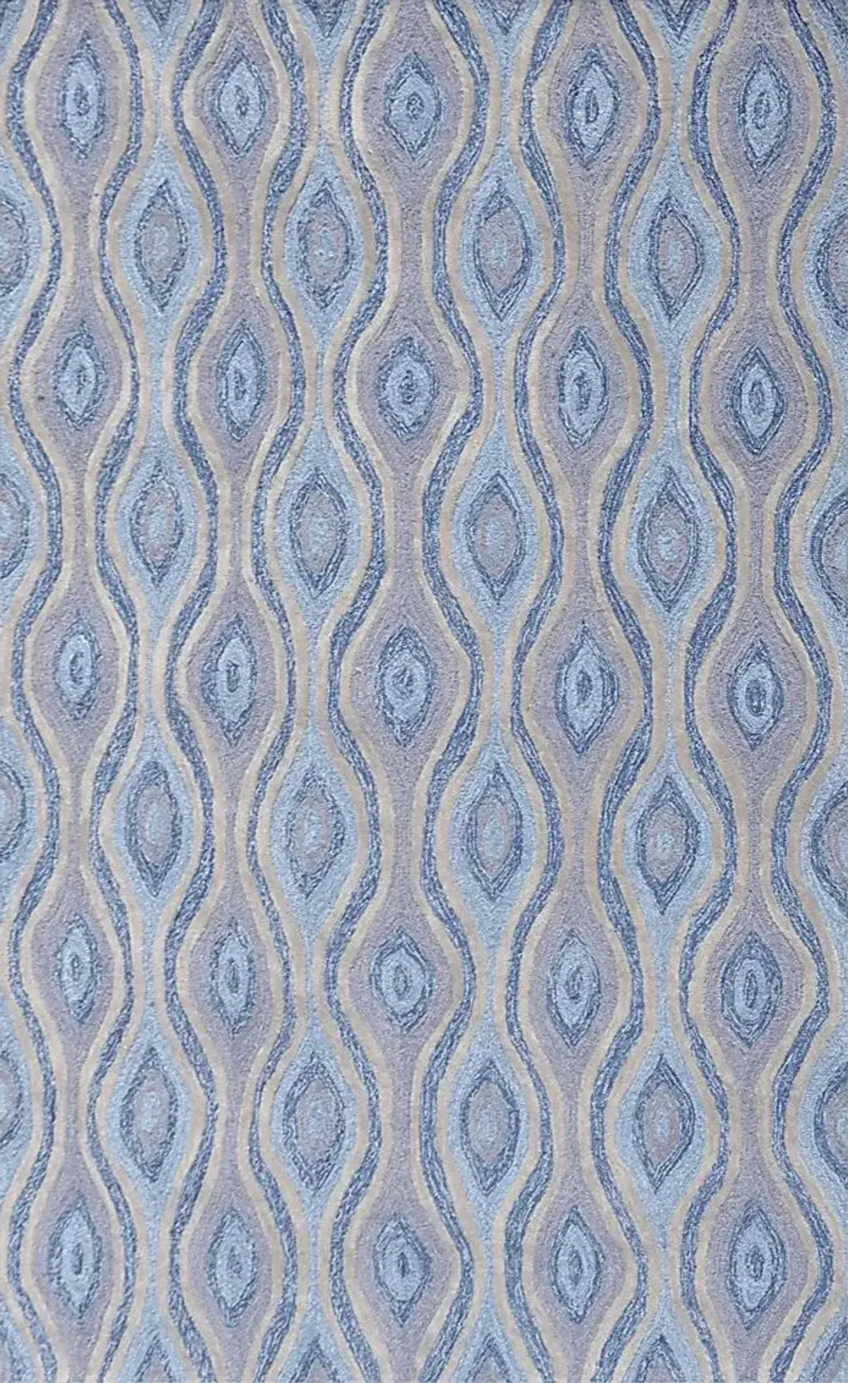 Qantuo Blue 5' x 8' Indoor/Outdoor Rug