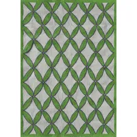Vaveil Green 5' x 7' Indoor/Outdoor Rug