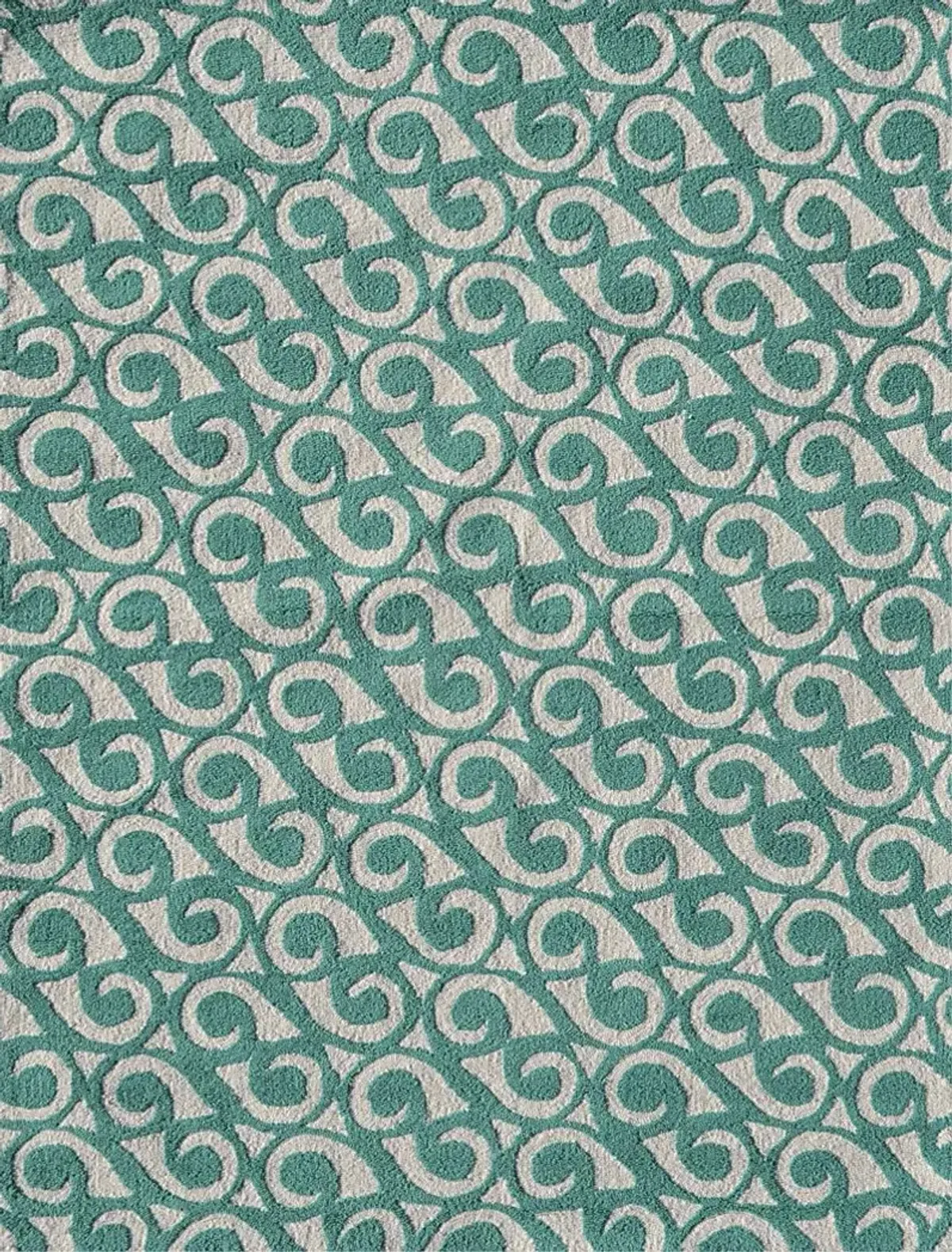 Greris Teal 5' x 7' Indoor/Outdoor Rug