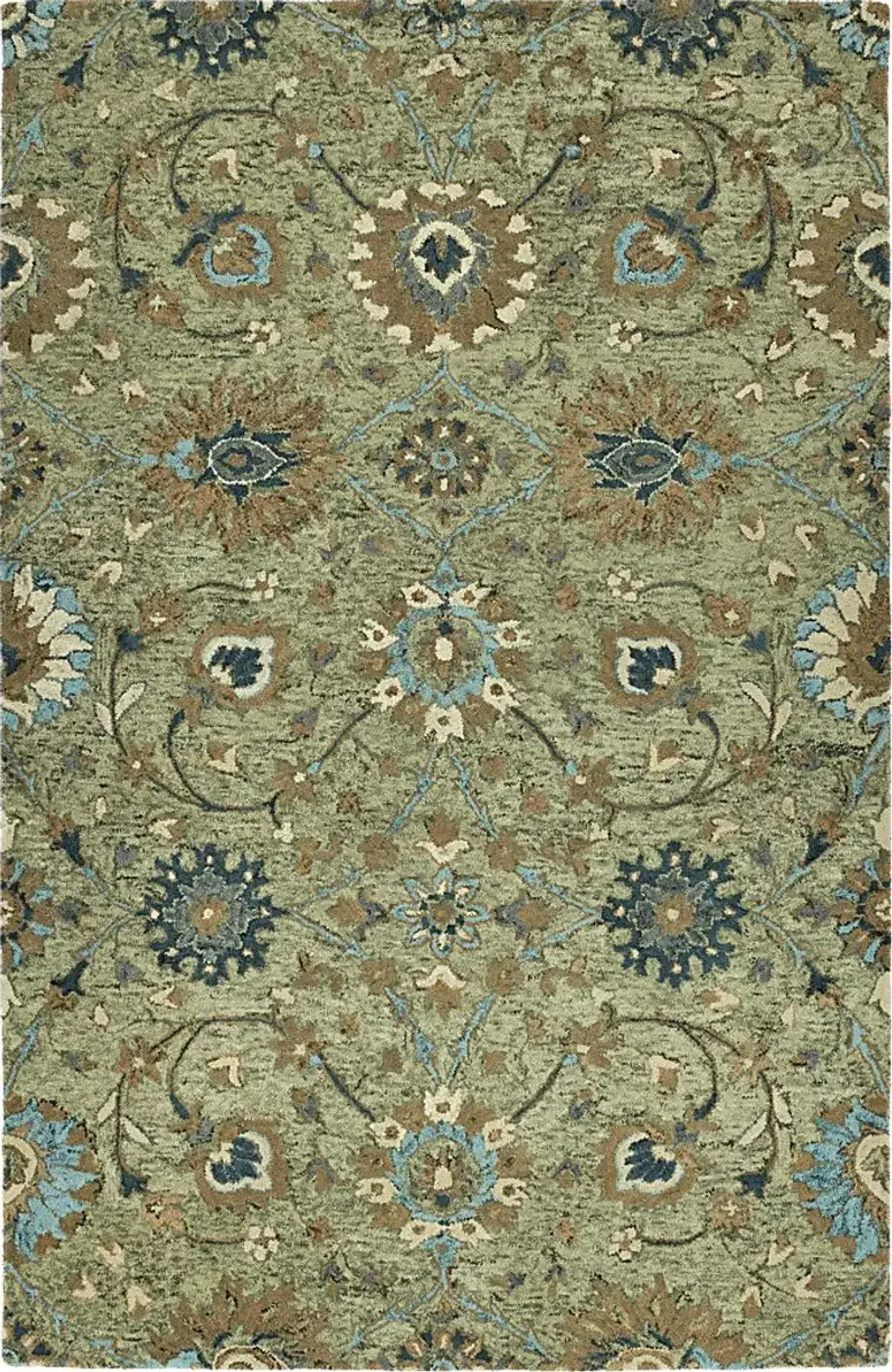 Vulzal Green 5' x 7'9 Rug