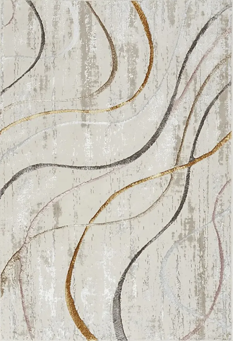 Kasula Ivory/Multi 5'3 x 7'3 Rug