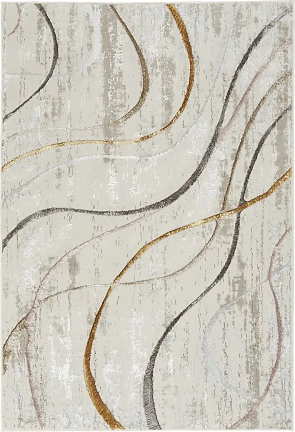 Kasula Ivory/Multi 5'3 x 7'3 Rug