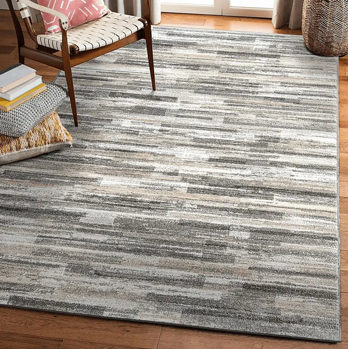 Sensos Gray 5'1 x 7'6 Rug