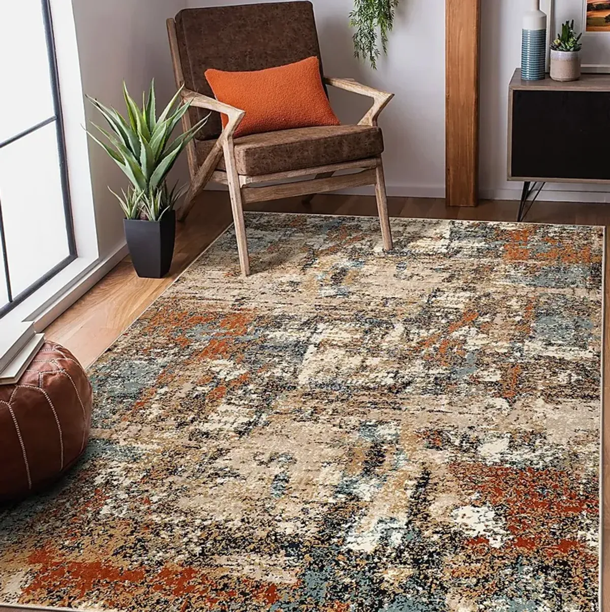 Aguai Orange 5'1 x 7'6 Rug