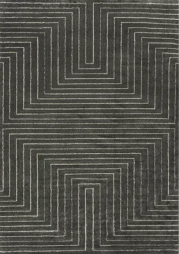 Acee Charcoal 5'3 x 7' Area Rug