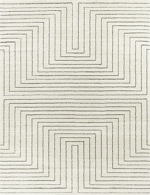Acee White 5'3 x 7' Area Rug