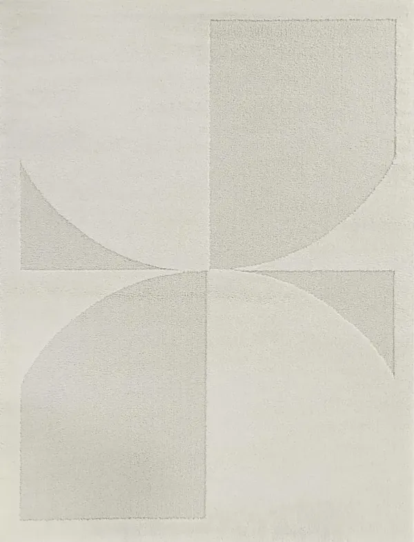 Cabbyge Cream 5'3 x 7' Area Rug