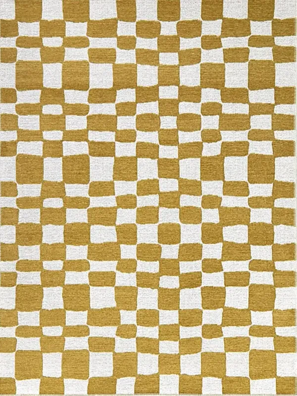 Dianyle Yellow 5'3 x 7' Area Rug