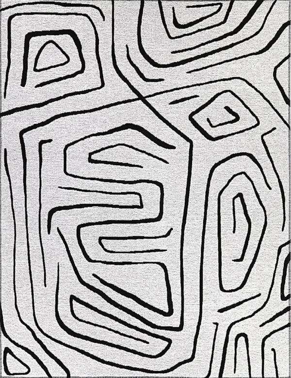 Steledon White 5'3 x 7' Area Rug