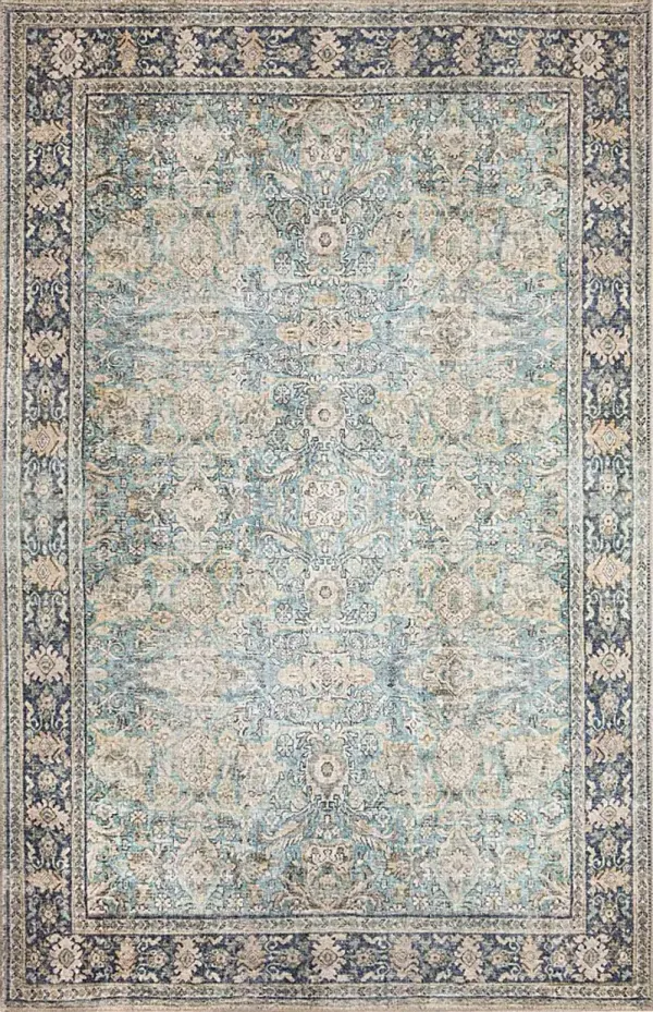 Veris Aqua 5 x 7'6 Machine Washable Rug