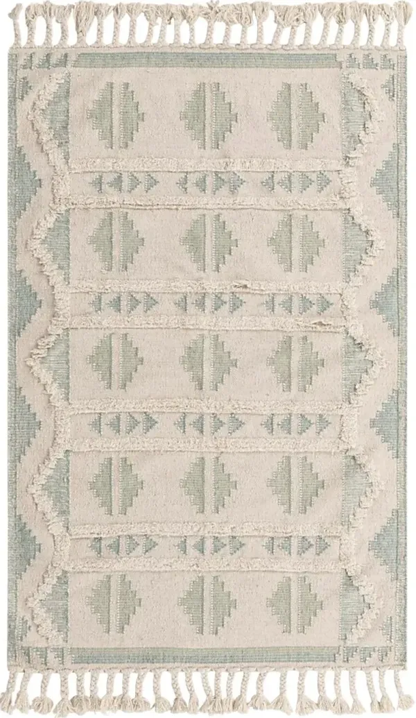 Rosea Aqua 5'1 x 8' Rug