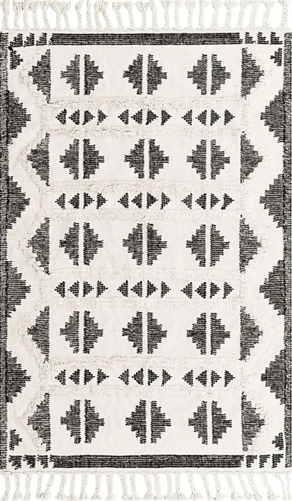 Rosea Black 5'1 x 8' Rug