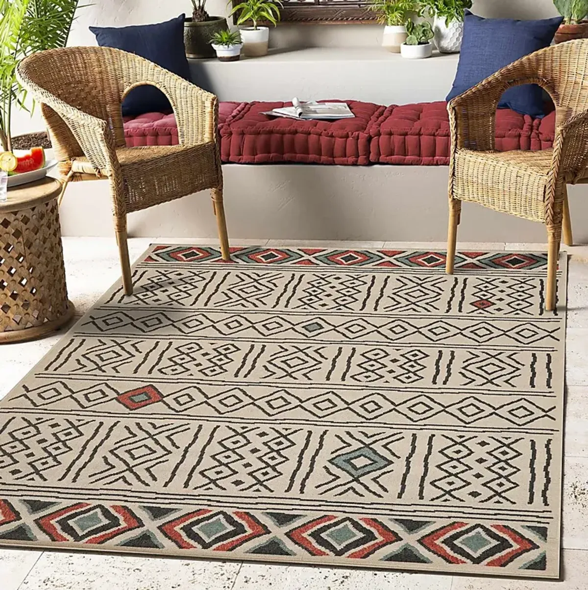 Evette Rios Jaspen Multi 5' x 7' Indoor/Outdoor Rug