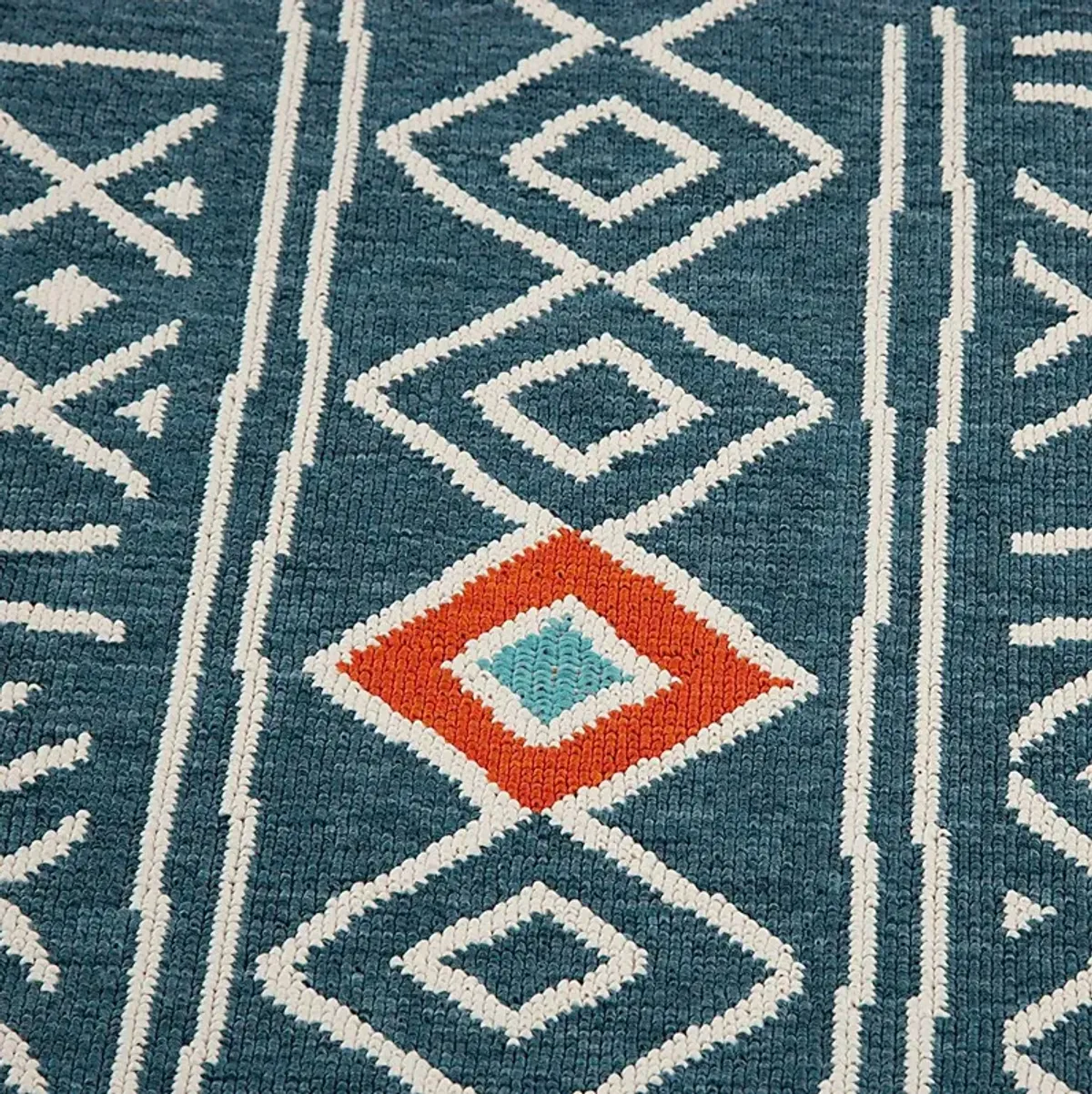 Evette Rios Jaspen Blue 5' x 7' Indoor/Outdoor Rug