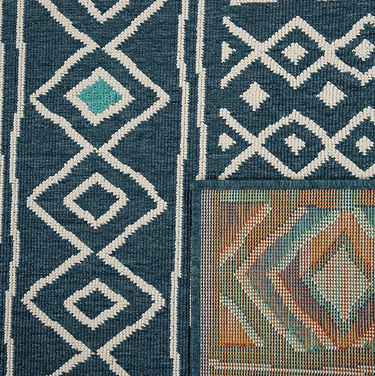 Evette Rios Jaspen Blue 5' x 7' Indoor/Outdoor Rug