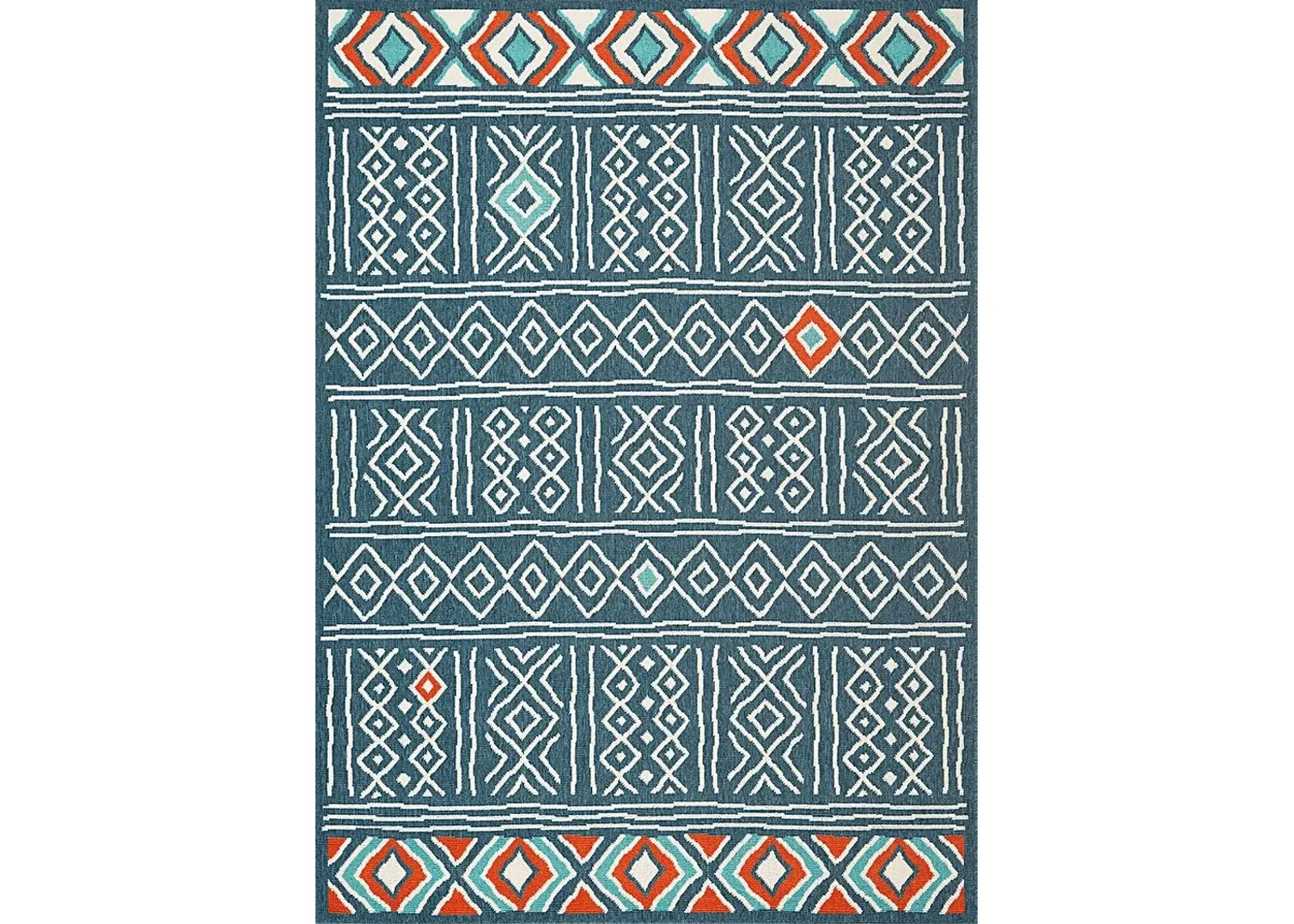 Evette Rios Jaspen Blue 5' x 7' Indoor/Outdoor Rug