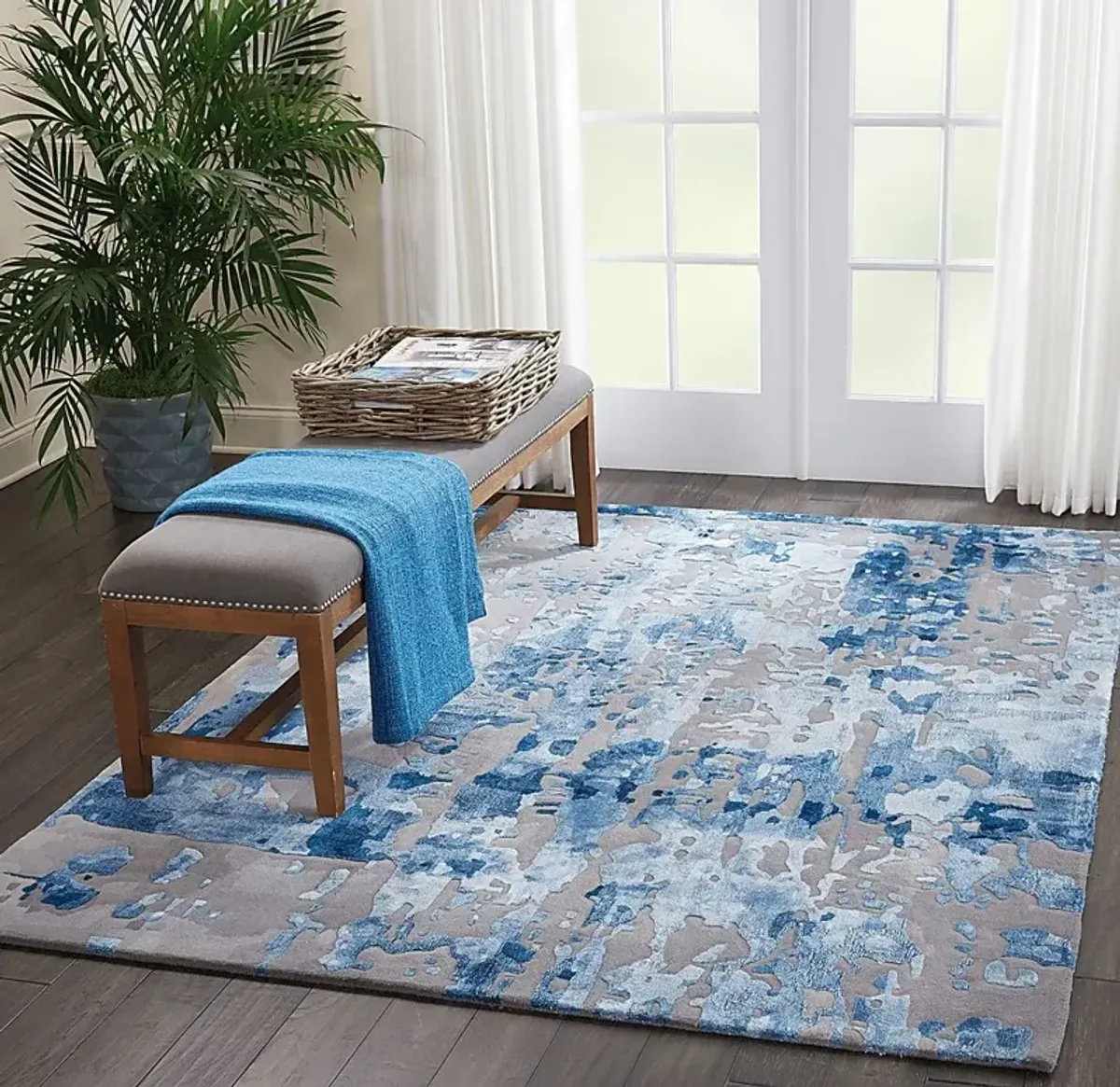 Pruzor Blue/Gray 5'6 x 7'5 Rug