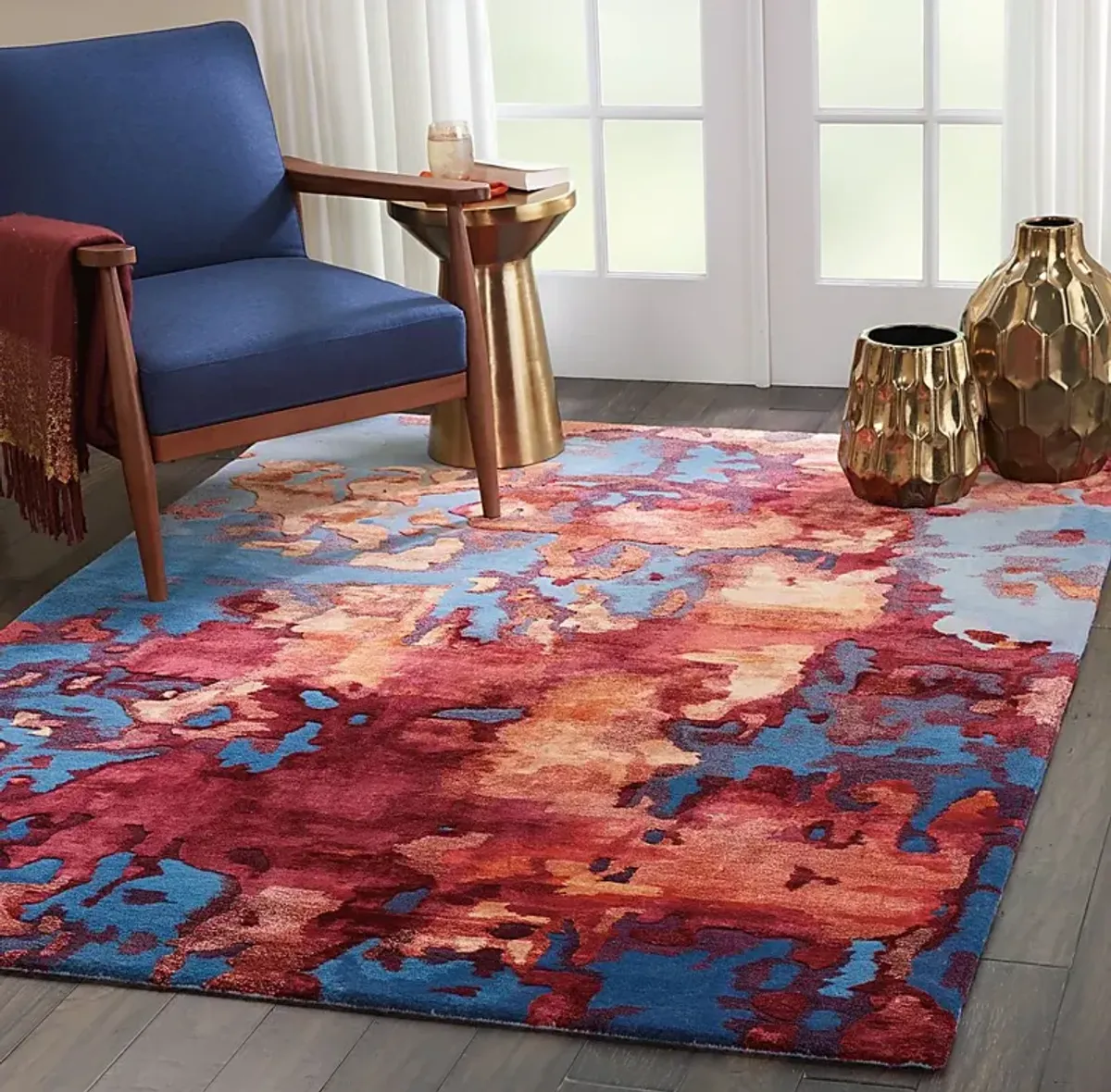 Dysete Blue 5'6 x 7'5 Rug