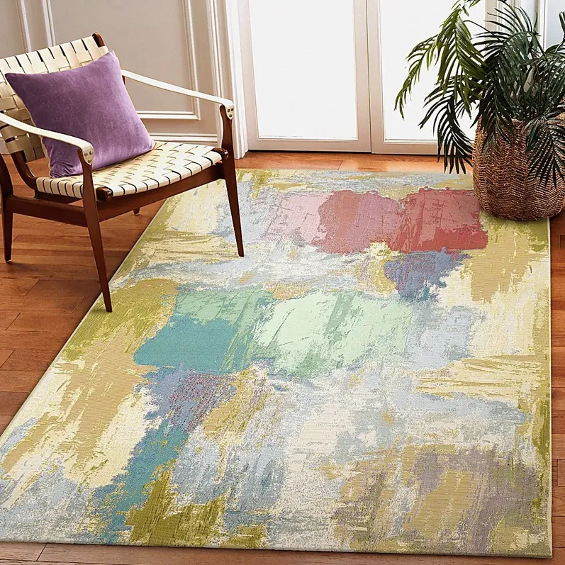 Almond Sands Multi 4'10 x 7'6 Indoor/Outdoor Rug