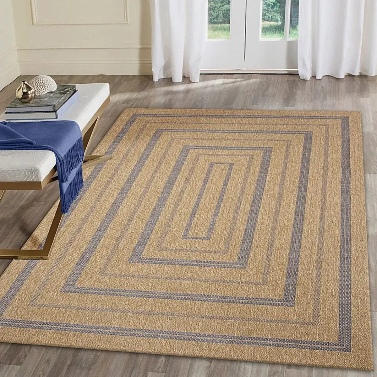 Dunhead Navy 5'3 x 7'3 Indoor/Outdoor Rug