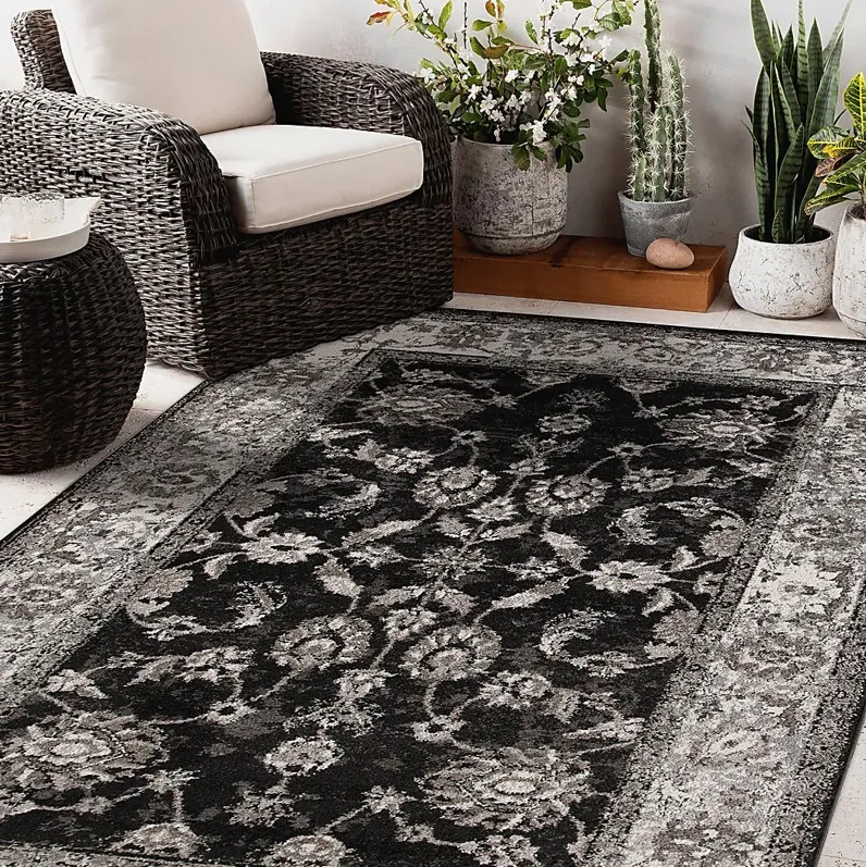 Amshall Black 5' x 7'6 Rug