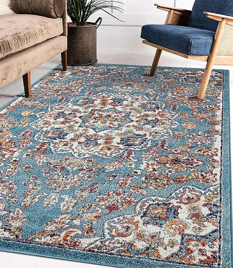 Chicana Blue 5' x 7'6 Rug