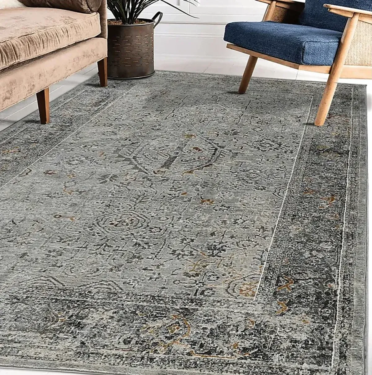 Wishborne Silver 5'3 x 7'10 Rug
