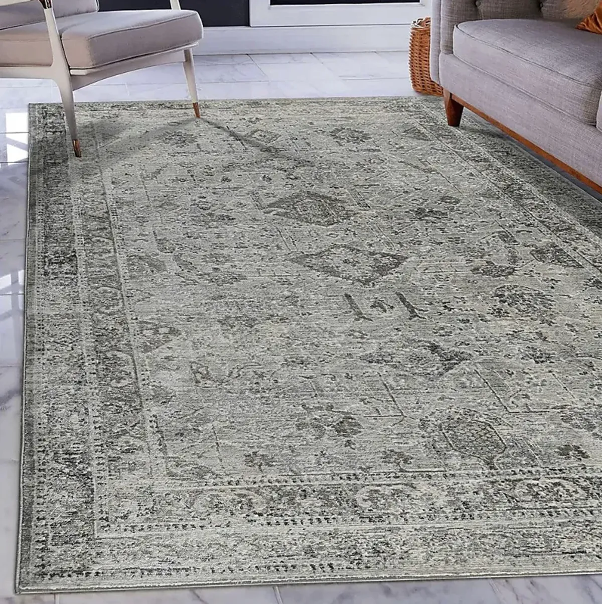 Wulworth Gray 5'3 x 7'10 Rug