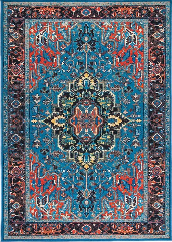 Carigna Blue/Multi 5'5 x 7'7 Rug