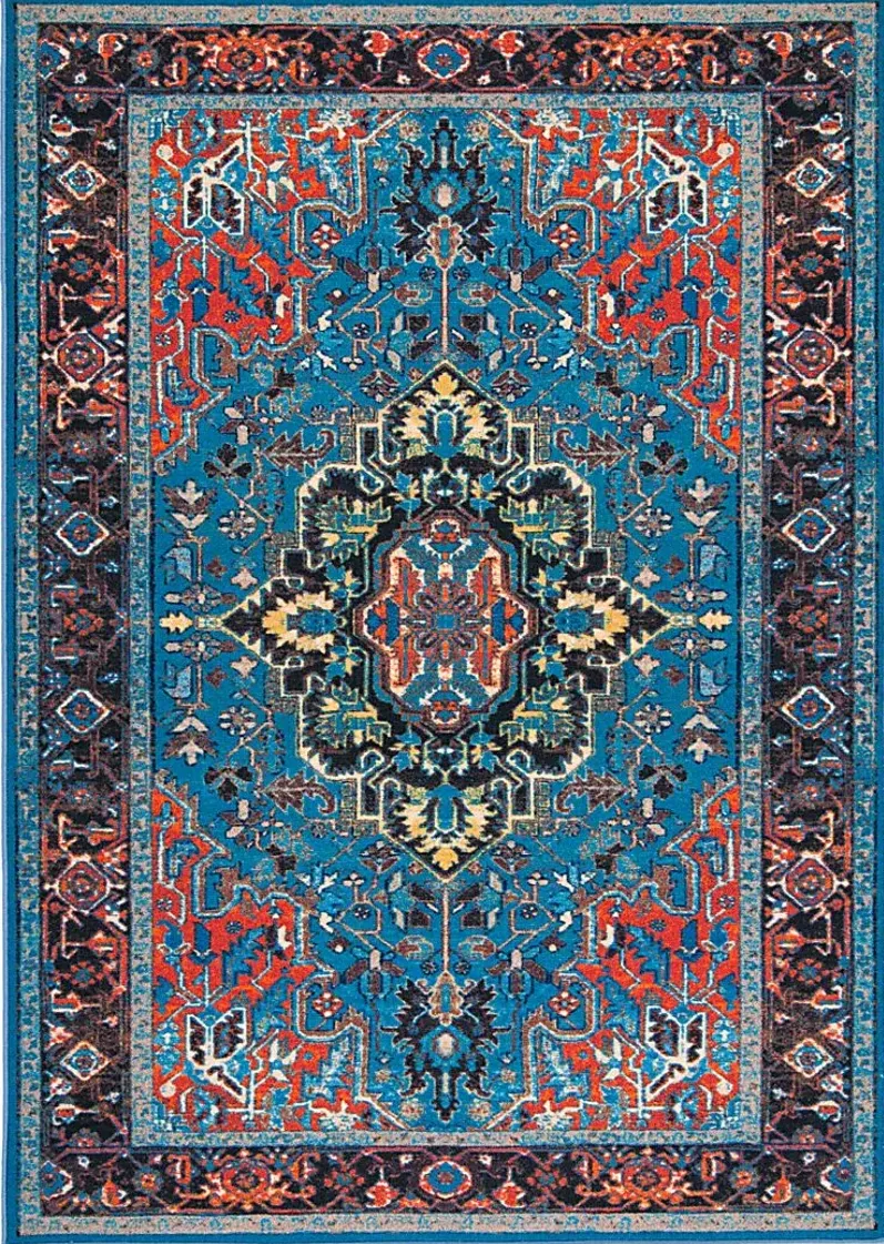 Carigna Blue/Multi 5'5 x 7'7 Rug